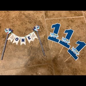 First birthday Items (baby shark theme)